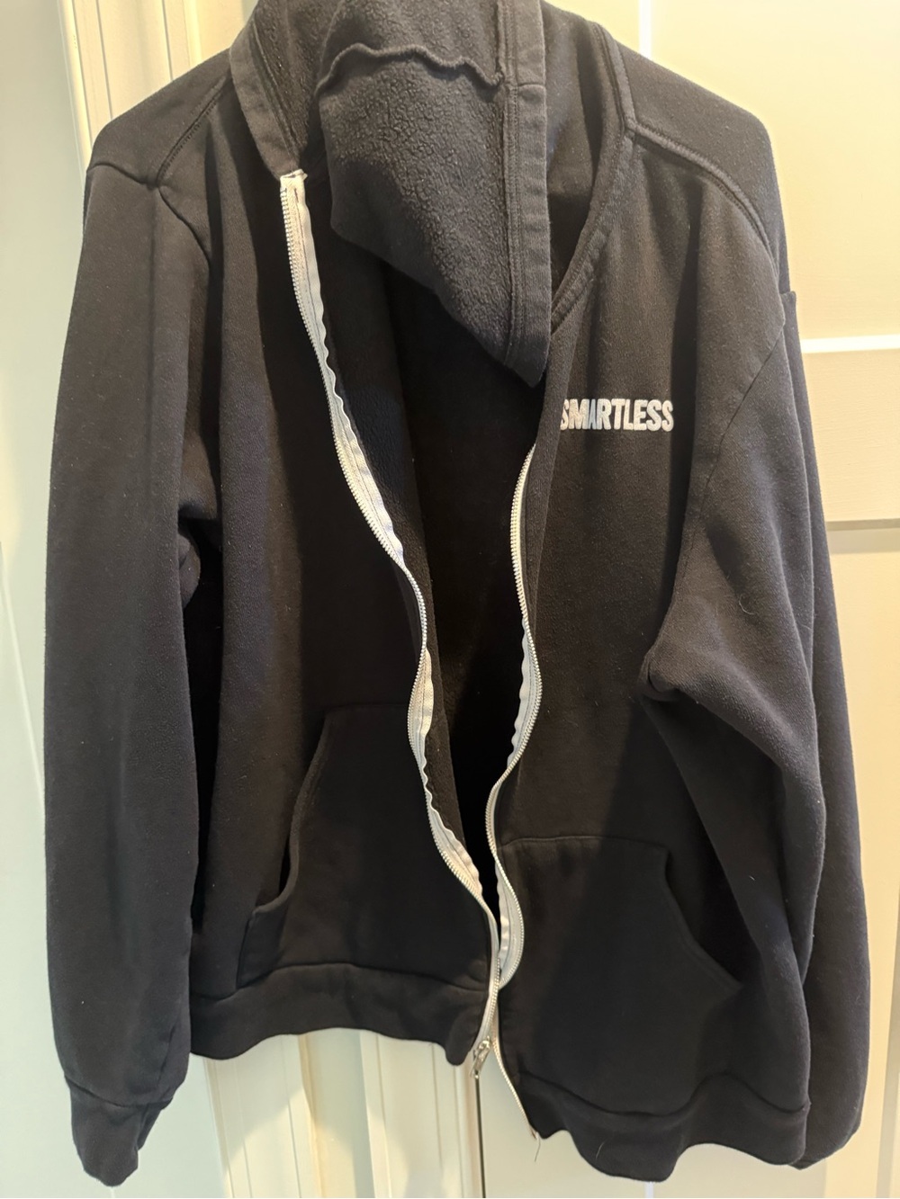 SmartLess Black Zip-Up Hoodie Podcast Merch - Picture 2 of 6